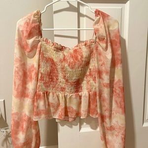Vestique Tie Dye Scrunch Top